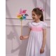 Katherine Johnson Dress Pink Grid Cotton with Strawberrylicious Hand Smocking