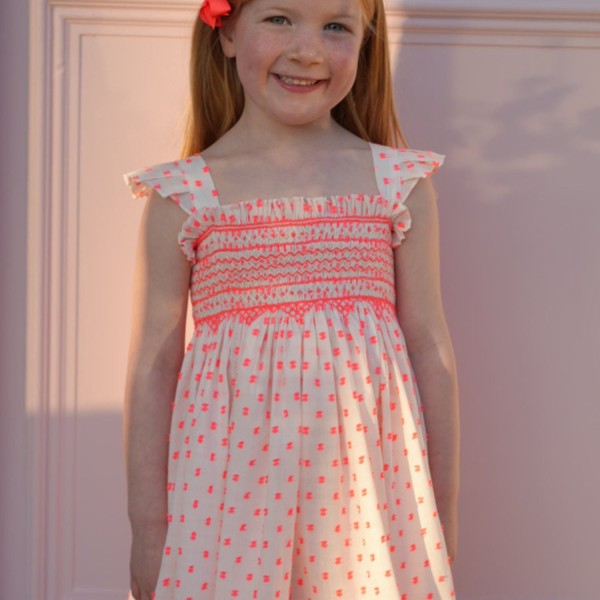 Rachel Carson Girls Dress Pack a Punch Plumetti with Big Top Hand Smocking Rachel Carson Girls Dress Pack a Punch Plumetti with Big Top Hand Smocking